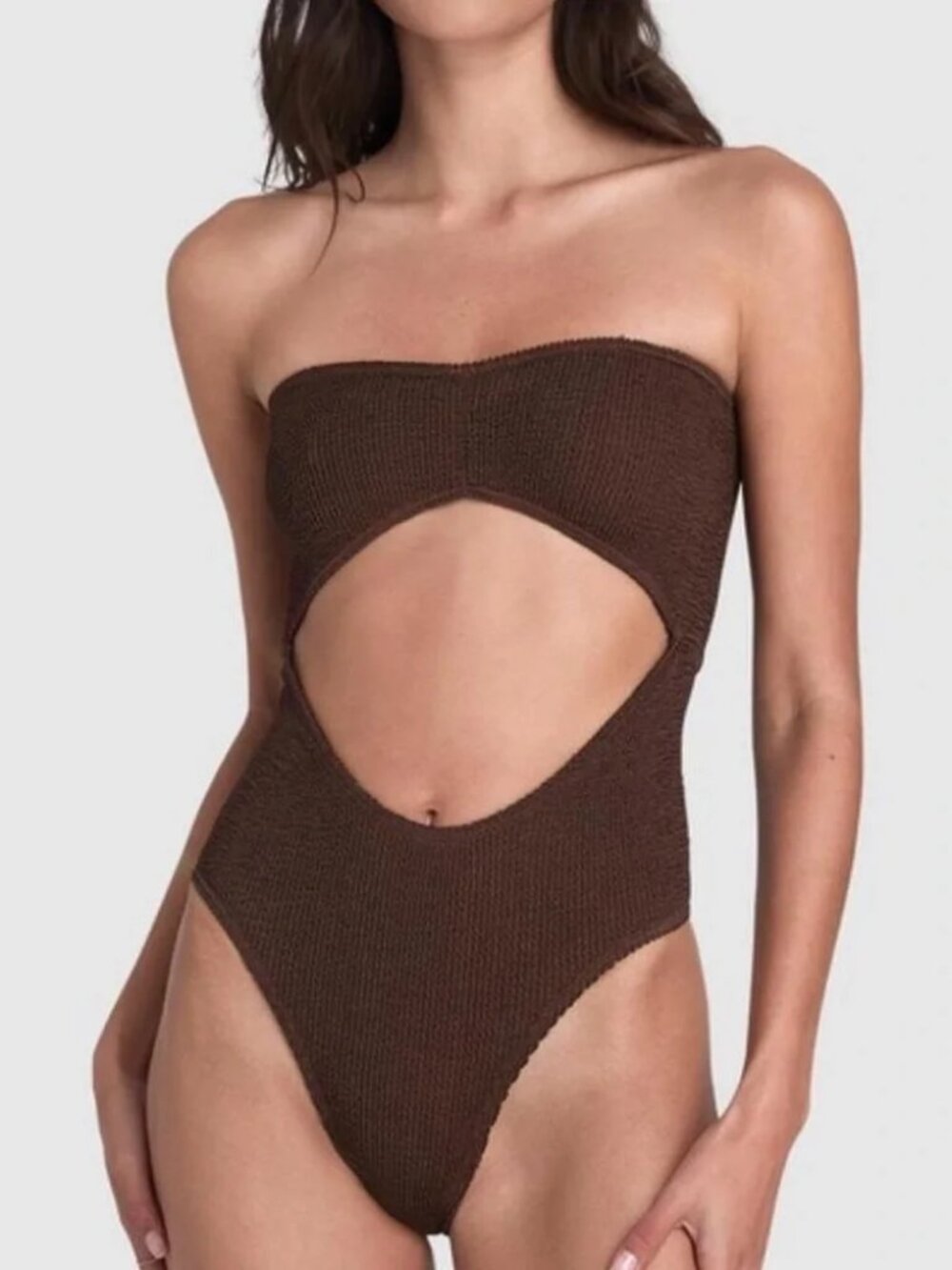 Bound by Bond-Eye Australia Alexis Cut-Out One Piece in Brown OS